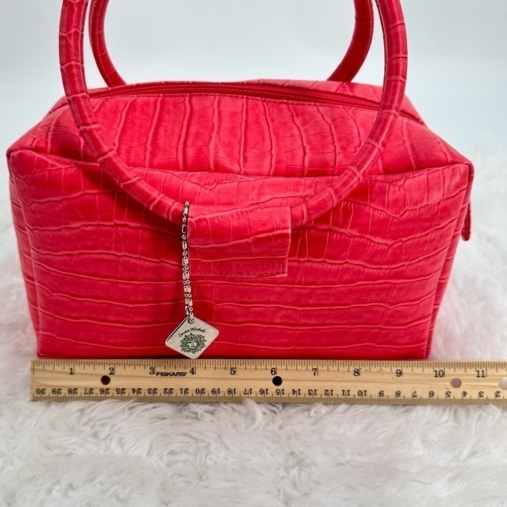 Susan Nichole Pink Crocodile Vegan Leather Oneness with Earth Hand/Cosmetic Bag - Picture 13 of 15